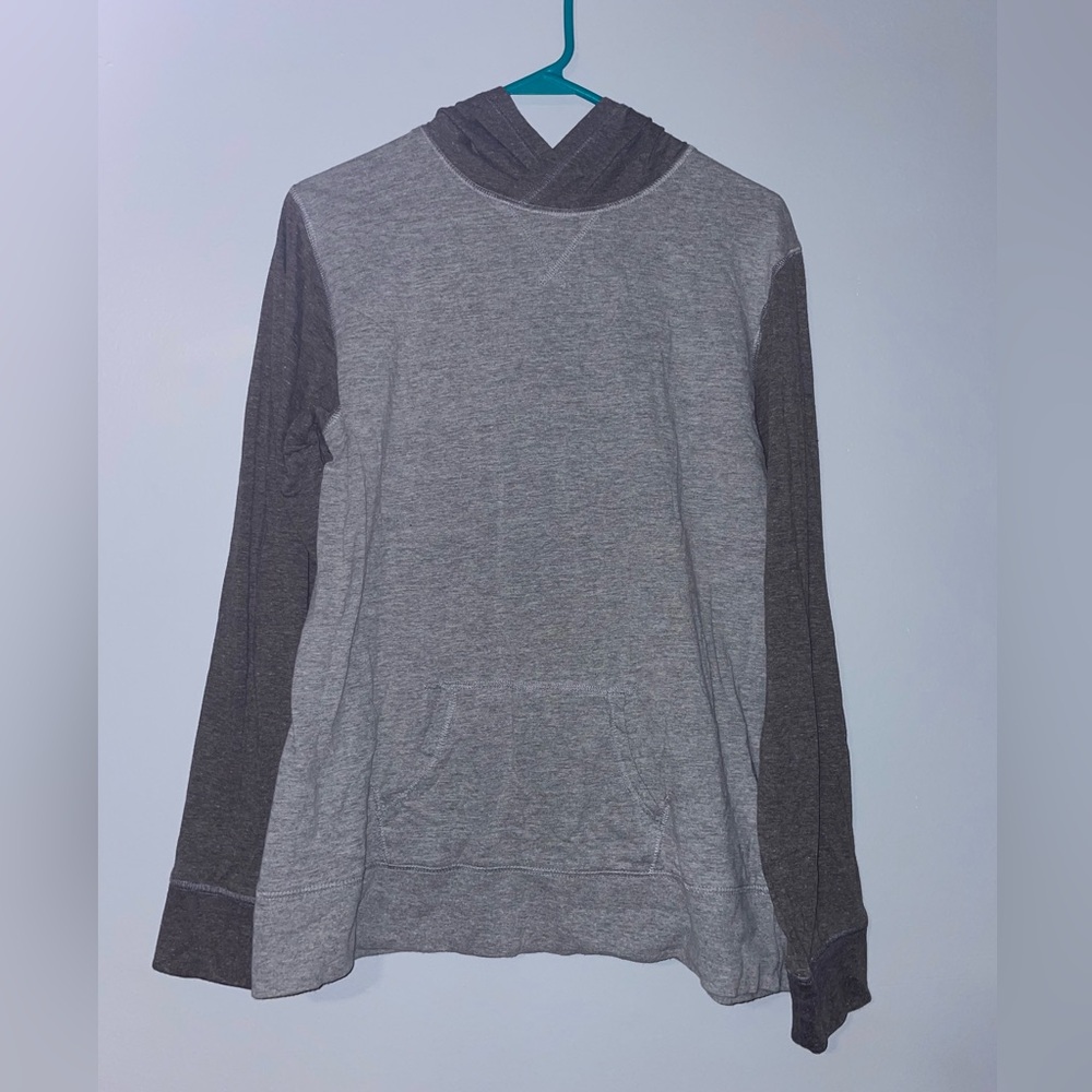 🦍Ruff Hewn Gray and Dark Gray Hoodie